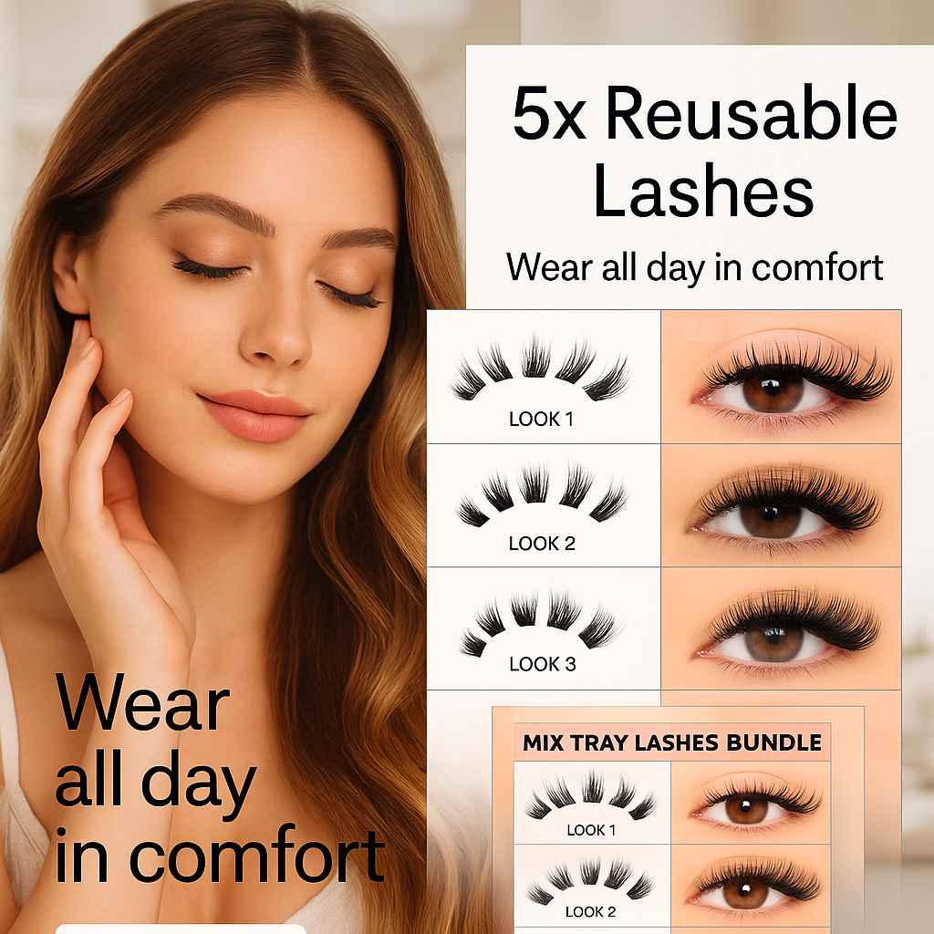 DIY Lashes Extension Kit Individual Lashes Clusters Faux Mink Eyelash Extension Mix Set with Lash Bond and Seal Makeup