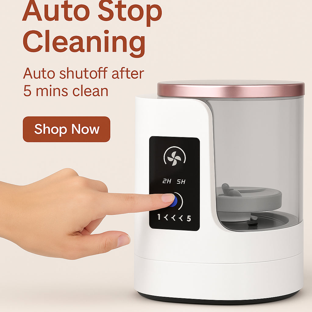 3-in-1 USB Electric Makeup Brush Cleaner & Quick-Dryer - Effortless Cleaning and Drying Tool