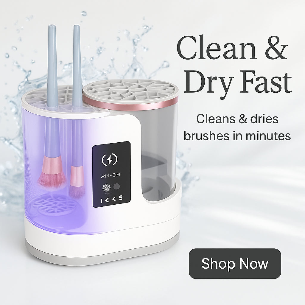 3-in-1 USB Electric Makeup Brush Cleaner & Quick-Dryer - Effortless Cleaning and Drying Tool