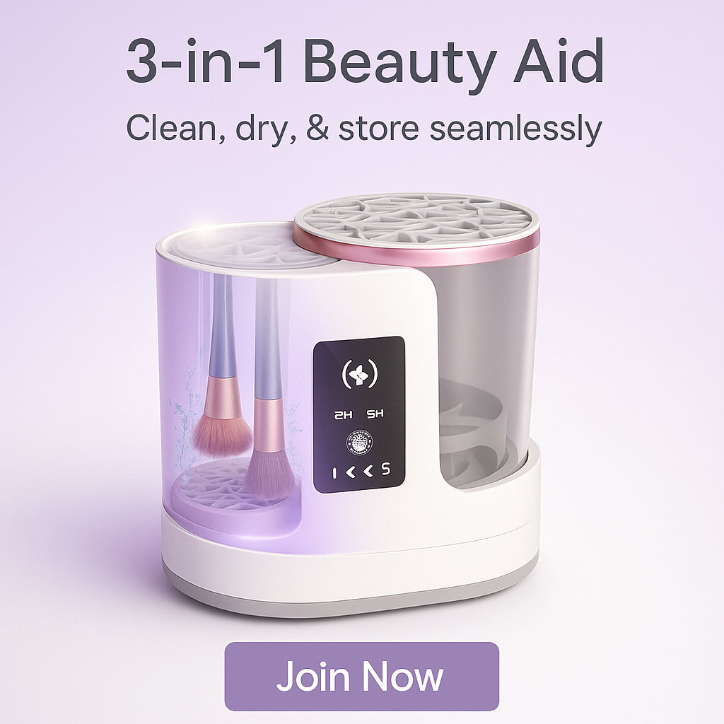 3-in-1 USB Electric Makeup Brush Cleaner & Quick-Dryer - Effortless Cleaning and Drying Tool
