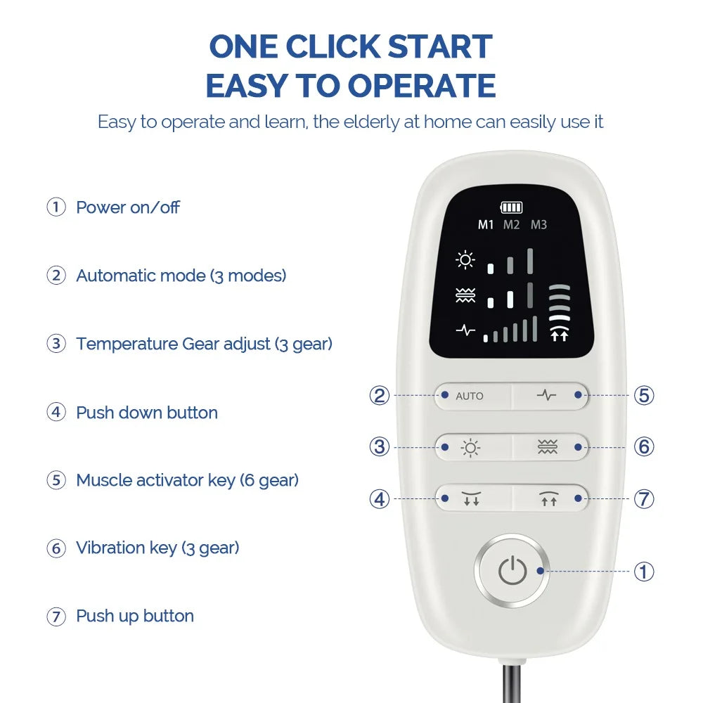 Ergonomic Electric Lumbar Traction Massager - Ultimate Waist Support and Relaxation Cushion